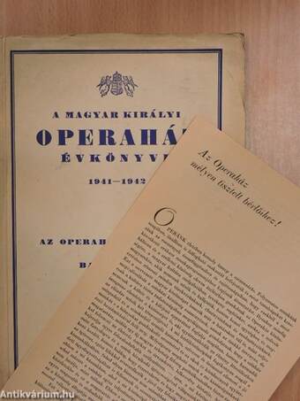 A Magyar Királyi Operaház évkönyve 1941-1942