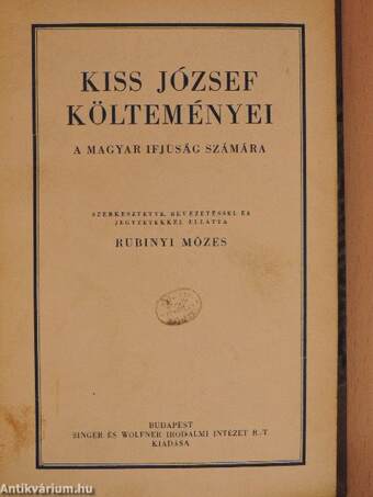 Kiss József költeményei