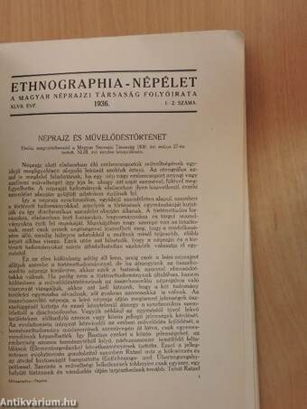 Ethnographia - Népélet 1936/1-2.