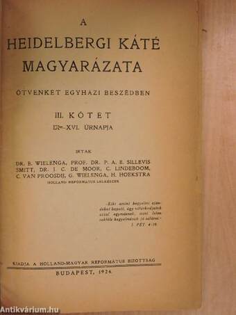 A Heidelbergi Káté magyarázata III-IV. (töredék)