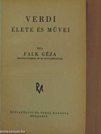 Verdi élete és művei