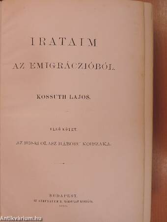 Irataim az emigráczióból I-III.