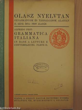 Olasz nyelvtan II.