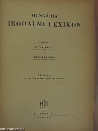 Hungária irodalmi lexikon