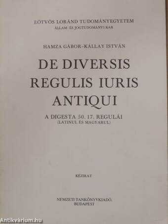 De diversis regulis iuris antiqui