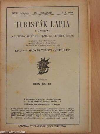 Turisták lapja 1921. deczember