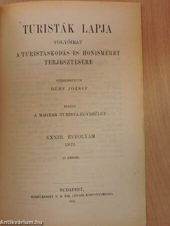 Turisták lapja 1921. deczember