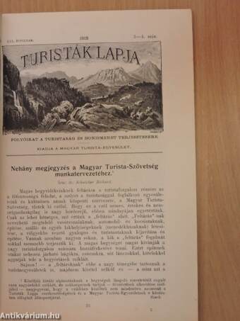 Turisták lapja 1918. július 