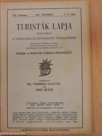 Turisták lapja 1918. november