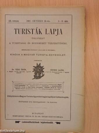 Turisták lapja 1907. augusztus-október