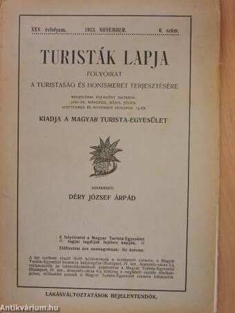 Turisták lapja 1913. november