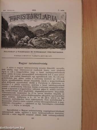 Turisták lapja 1913. november