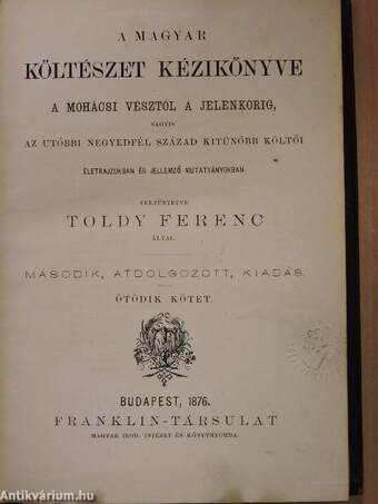 A magyar költészet kézikönyve V. (töredék)