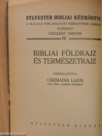 Bibliai földrajz és természetrajz