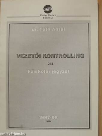 Vezetői kontrolling 1997/98 I. félév