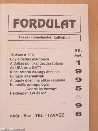 Fordulat 1995/96. Tél-tavasz