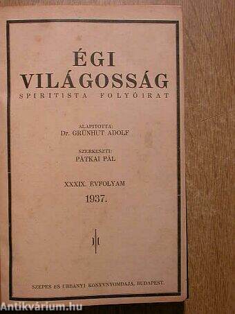 Égi világosság 1937. december/1938. január-december