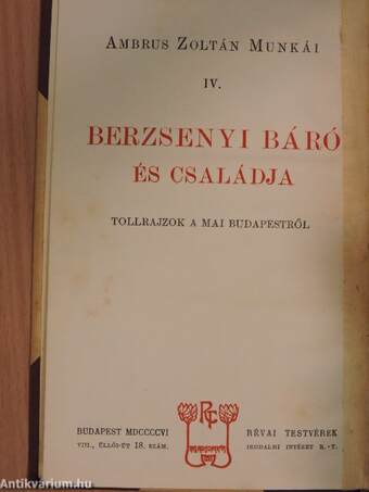 Berzsenyi báró és családja