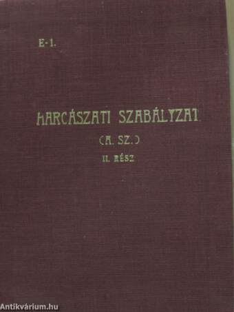 Harcászati szabályzat II.