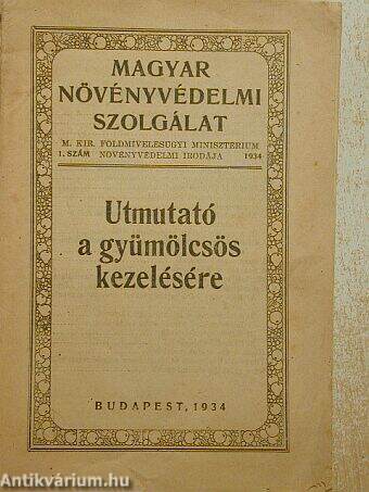 Magyar Növényvédelmi Szolgálat 1934/1.