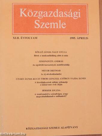 Közgazdasági Szemle 1995. április