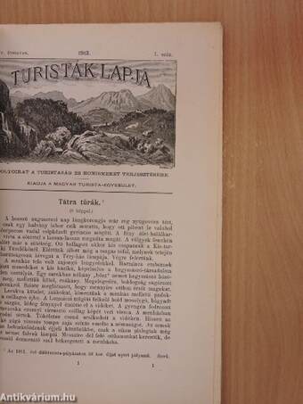 Turisták lapja 1913. január