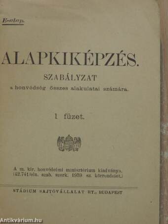 Alapkiképzés 1.