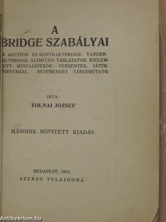 A Bridge szabályai