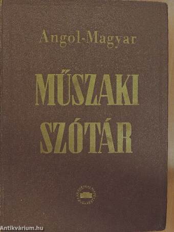 Angol-magyar műszaki szótár