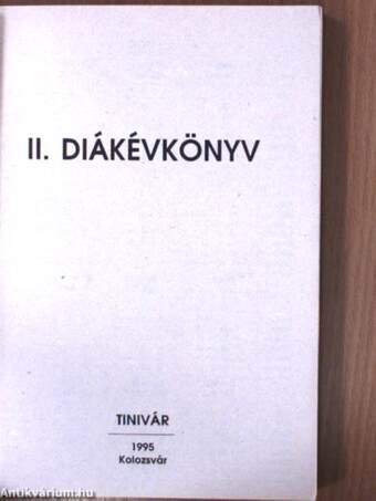 II. Diákévkönyv