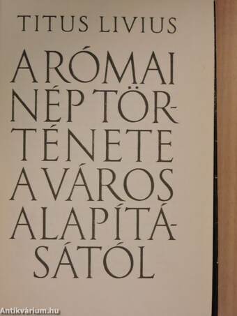 A római nép története a város alapításától 3. (XXI-XXV.)