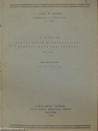 Források Somogy megye hódoltság kori történetének tanításához II.