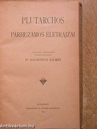 Plutarchos életrajzai