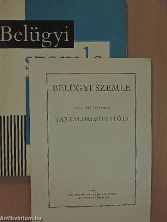 Belügyi Szemle 1968. január-december