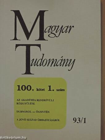 Magyar Tudomány 1993. január-december