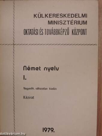 Német nyelv I.