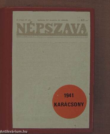 Népszava 1941 karácsony (minikönyv)