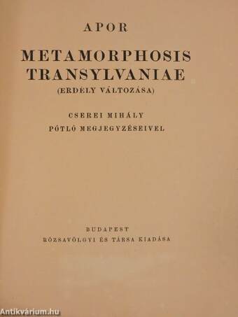 Metamorphosis Transylvaniae