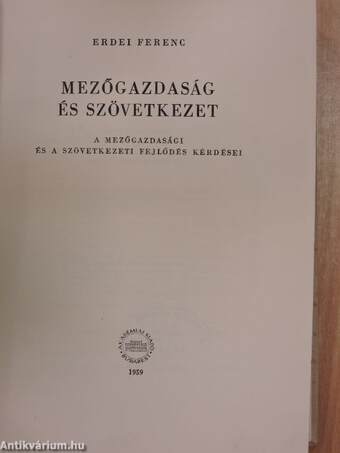 Mezőgazdaság és szövetkezet