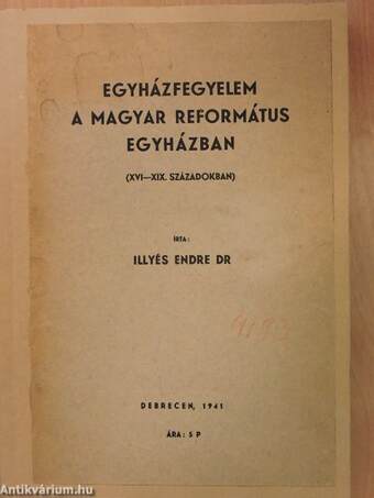 Egyházfegyelem a magyar református egyházban