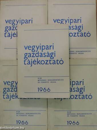 Vegyipari Gazdasági Tájékoztató 1966. (nem teljes évfolyam)