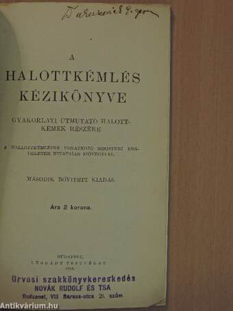 A halottkémlés kézikönyve