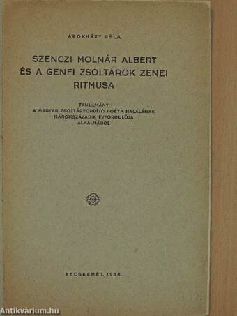 Szenczi Molnár Albert és a genfi zsoltárok zenei ritmusa