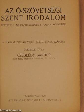 Az Ó-Szövetségi szent irodalom