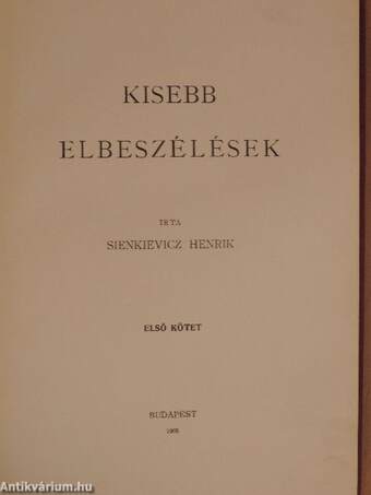 Kisebb elbeszélések I.