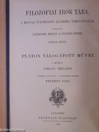 Platon válogatott művei I-II./Diderot válogatott filozófiai művei I-II.