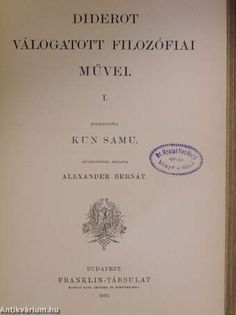 Platon válogatott művei I-II./Diderot válogatott filozófiai művei I-II.