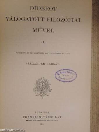 Platon válogatott művei I-II./Diderot válogatott filozófiai művei I-II.