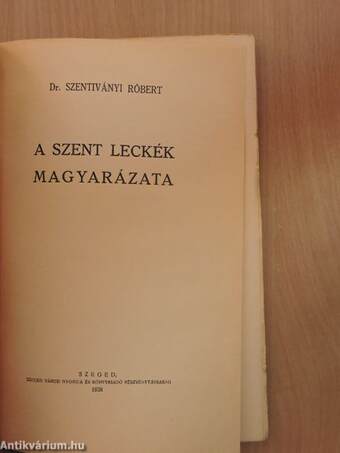 A szent leckék magyarázata