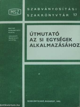 Útmutató az SI egységek alkalmazásához